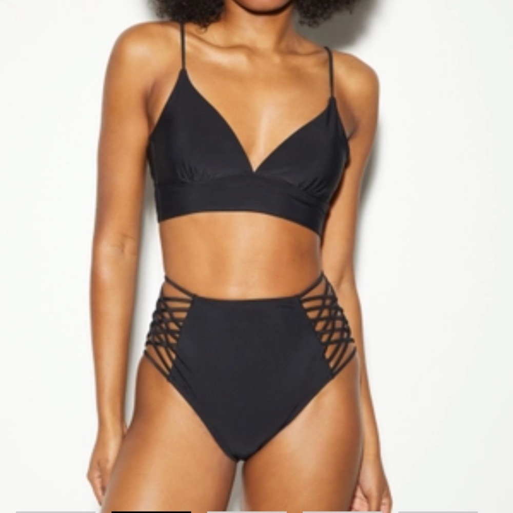 Black high waisted rue21 bathing suit bottoms